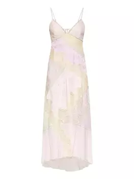 Платье с кружевными вставками LoveShackFancy, розовый