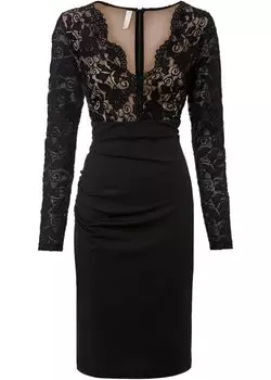 Платье с кружевом Bodyflirt Boutique, черный