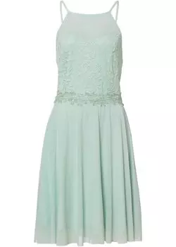 Платье с кружевом Bodyflirt Boutique, зеленый