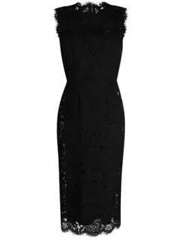 Платье с кружевом DOLCE & GABBANA, черный