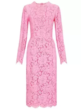 Платье с кружевом DOLCE & GABBANA, розовый