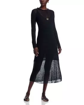 Платье с кружевом Miriam Proenza Schouler White Label, черный