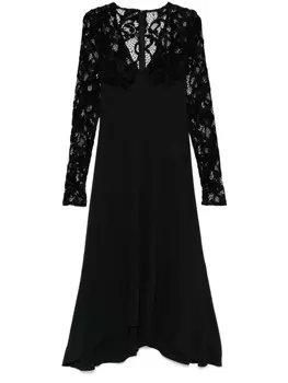 Платье с кружевом Sonia Rykiel, черный