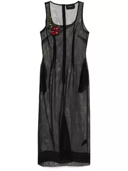 Платье с квадратным вырезом Simone Rocha, черный