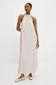 Платье с льняной тканью Answear.Lab, бежевый