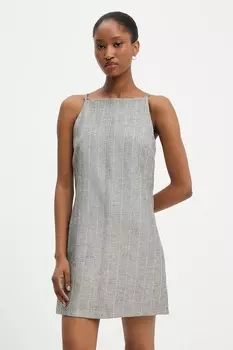 Платье с льняной тканью Answear.Lab, серый