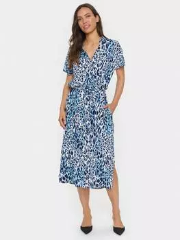 Платье с леопардовым принтом blanca Saint Tropez, цвет Baby Blue