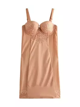 Платье с лифом Next, коричневый