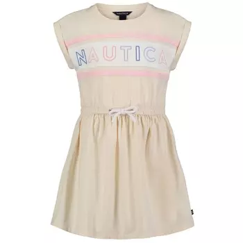 Платье с логотипом Billboard для девочек Nautica (7–16), цвет Driftwood