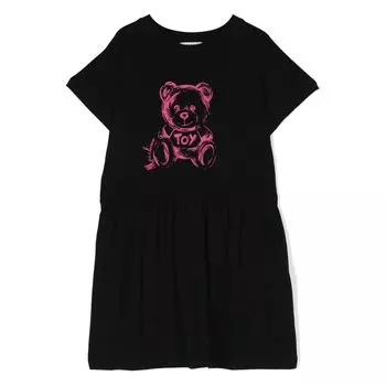 Платье с логотипом Black Bear Moschino