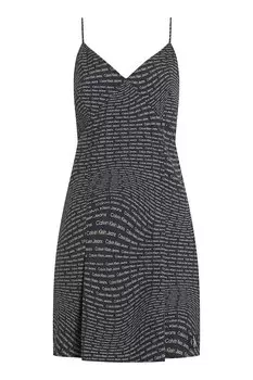 Платье с логотипом Calvin Klein Jeans, бежевый