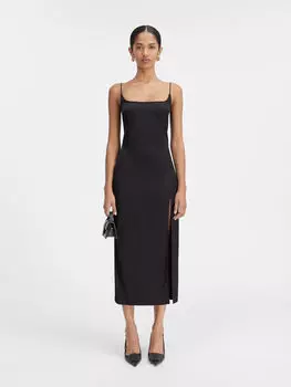 Платье с логотипом Charm JACQUEMUS The Notte dress, черный