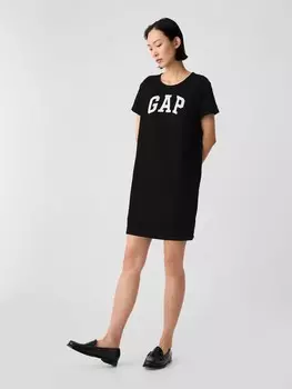 Платье с логотипом Gap, черный