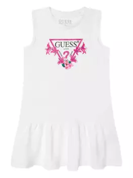 Платье с логотипом guess kids, белый