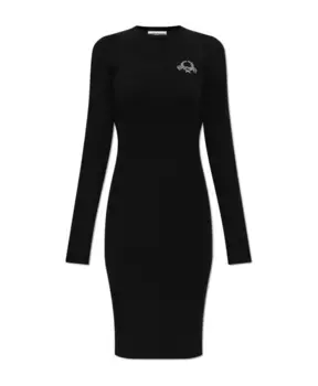 Платье с логотипом Moschino, черный