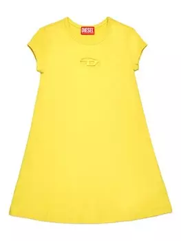 Платье с логотипом Oval D Diesel Kids, желтый