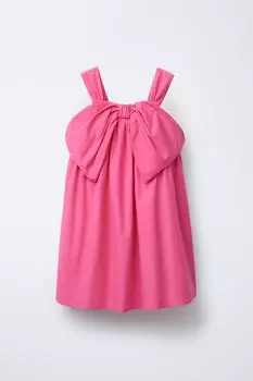 Платье с макси-бантом ZARA, цвет Fuchsia
