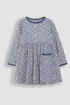 Платье с мелким цветочным принтом Jojo Maman Bb, синий
