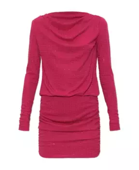 Платье с мерцающими пайетками Versace Jeans Couture, розовый