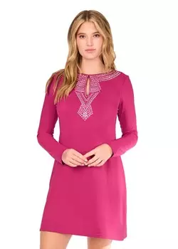 Платье с металлизированным вырезом Merlot Final Sale, красный