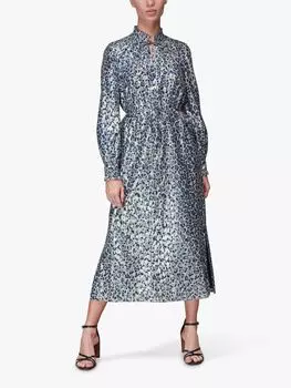 Платье с металлизированным животным принтом Whistles, разноцветный