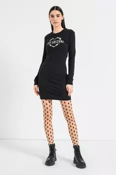 Платье с модалом и логотипом Love Moschino, черный