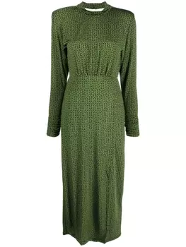 Платье с монограммой Gestuz, зеленый