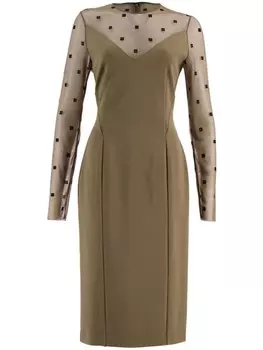 Платье с монограммой Givenchy, зеленый