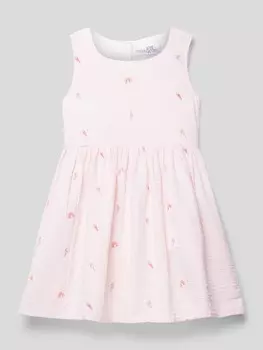 Платье с мотивной вышивкой Happy Girls, абрикос