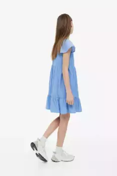 Платье с несколькими рядами рюшей H&M, синий