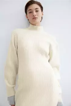 Платье с низким воротником-поло H&M, белый