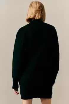 Платье с низким воротником-поло H&M, черный
