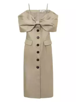 Платье с объемным бантом SHUSHU/TONG, нейтральный