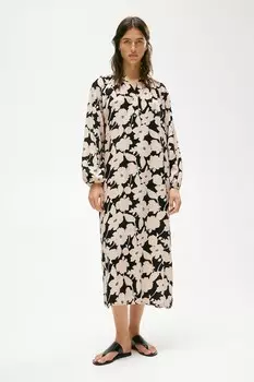 Платье с объемными рукавами H&M, черный
