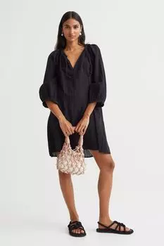 Платье с объемными рукавами H&amp;M, черный