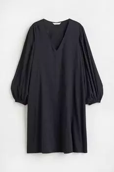Платье с объемными рукавами H&amp;M, черный