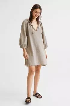 Платье с объемными рукавами H&amp;M, грейдж