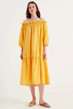 Платье с объемными рукавами Herita, желтый