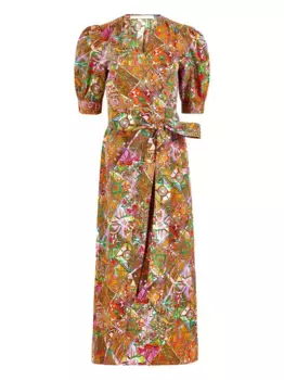 Платье с объемными рукавами Marie Oliver, коричневый