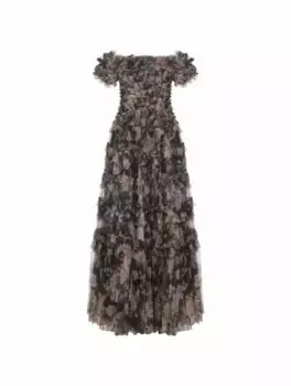 Платье с оборками English Rose Needle & Thread, мультиколор