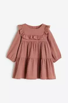 Платье с оборками H&M, розовый