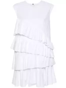 Платье с оборками MSGM, белый