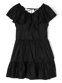 Платье с оборками MSGM Kids, черный
