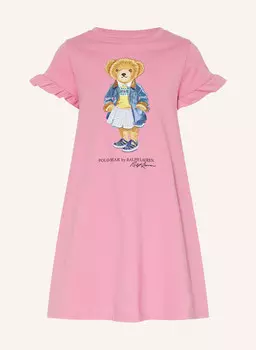 Платье с оборками Polo Ralph Lauren, розовый