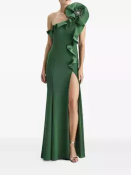 Платье с оборками PRONOVIAS PARTY EDIT, зеленый