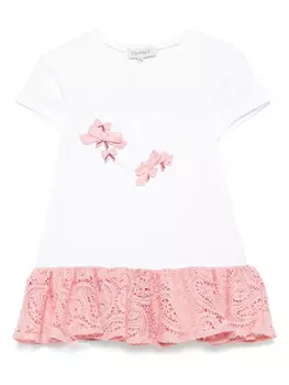 Платье с оборками TWINSET Kids, белый