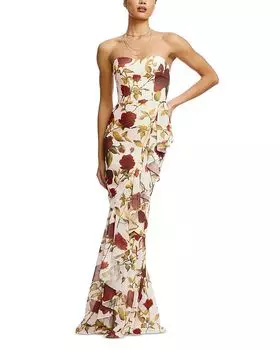 Платье с оборками в стиле «Париж» Dress the Population, мультиколор