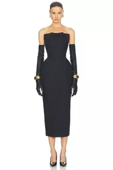 Платье S-образной формы с бантом Helsa, черный