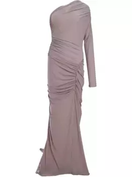 Платье с одним рукавом и сборками Atlein, фиолетовый