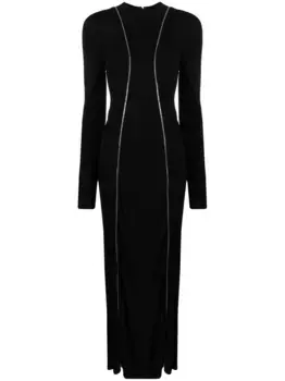 Платье с окантовкой VICTORIA BECKHAM, черный